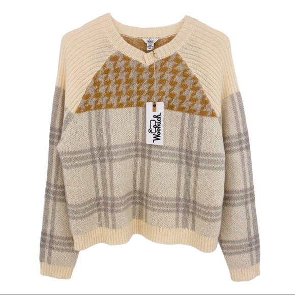 Woolrich Plaid Houndstooth Wool Mohair Blend - Picture 5 of 9